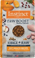 Instinct Raw Boost Whole Grain Gut Health Recipe with Real Chicken Dry Dog Food, 18-lb bag