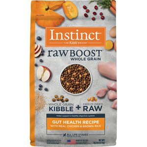 Instinct Raw Boost Whole Grain Gut Health Recipe with Real Chicken Dry Dog Food, 18-lb bag
