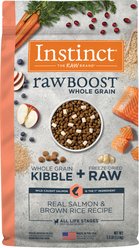 Instinct Raw Boost Whole Grain Real Salmon & Brown Rice Recipe Dry Dog Food, 3.5-lb bag