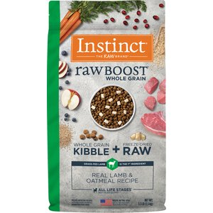 Instinct Raw Boost Whole Grain Real Lamb & Oatmeal Recipe Dry Dog Food, 3.5-lb bag
