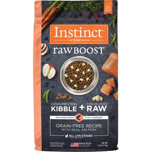 Instinct Raw Boost Adult Grain-Free Real Salmon Recipe Dry Dog Food, 3.5-lb bag
