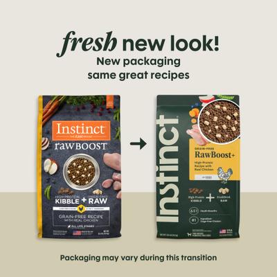 Show full view: Instinct Raw Boost Adult Grain-Free Real Chicken Recipe Dry Dog Food, 20-lb bag slide 3 of 12