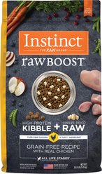 Instinct Raw Boost Adult Grain-Free Real Chicken Recipe Dry Dog Food, 20-lb bag
