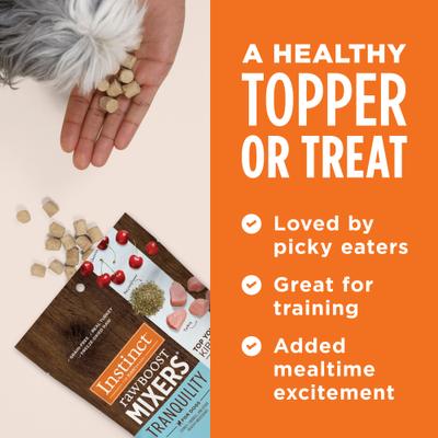 Show full view: Instinct Freeze-Dried Raw Boost Mixers Grain-Free Tranquility Dog Food Topper, 5.5-oz bag slide 8 of 10