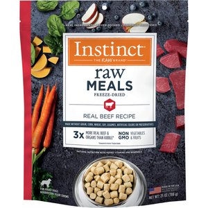 Instinct Raw Meals Real Beef Recipe Grain-Free Adult Freeze-Dried Dog Food, 25-oz bag