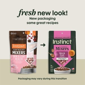 Instinct Raw Boost Mixers Skin & Coat Health Recipe Grain-Free Freeze-Dried Dog Food Topper, 5.5-oz bag