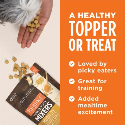 Show full view: Instinct Raw Boost Mixers Mobility Support Recipe Grain-Free Freeze-Dried Dog Food Topper, 5.5-oz bag slide 8 of 11