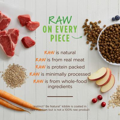 Show full view: Instinct Be Natural Adult Real Lamb & Oatmeal Recipe Dry Dog Food, 24-lb bag slide 5 of 10