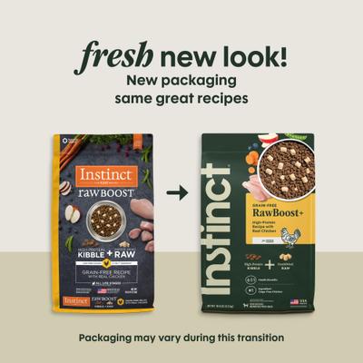 Show full view: Instinct Raw Boost Adult Grain-Free Real Chicken Recipe Dry Dog Food, 10-lb bag slide 3 of 12