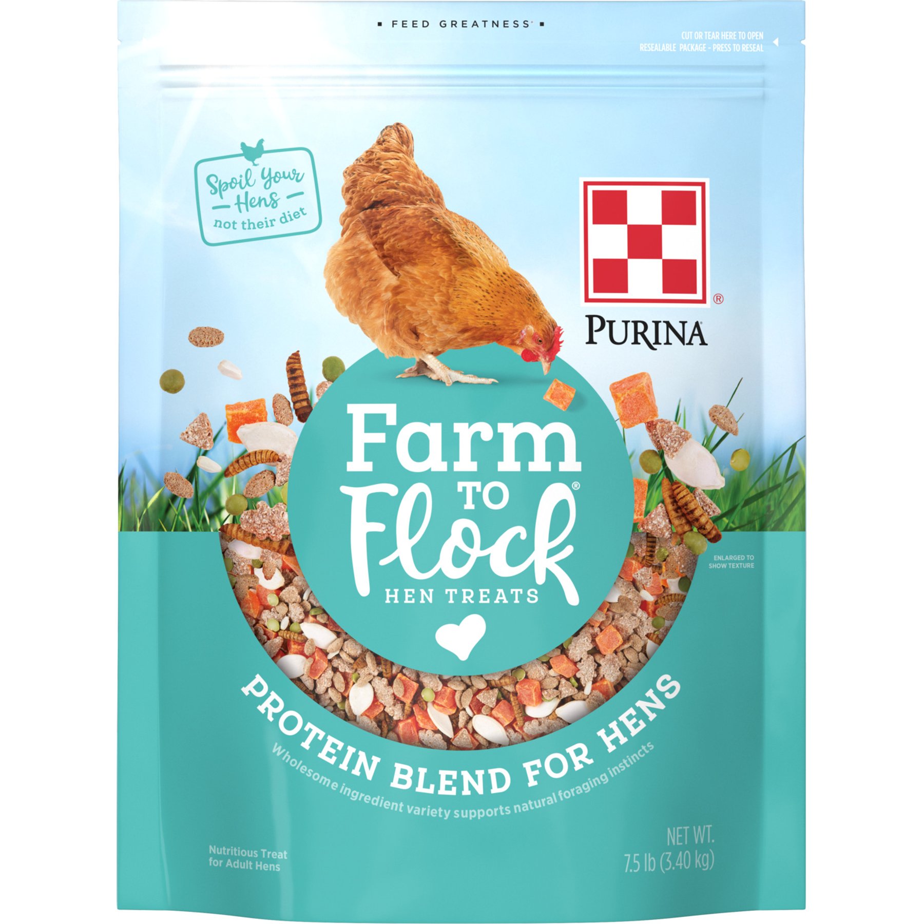 Purina Farm to Flock Protein Blend Poultry Treats, 7.5-lb bag