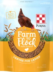 Purina Farm to Flock Larvae for Ladies Protein Poultry Treats, 3-lb bag