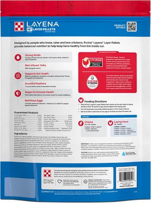 Show full view: Purina Layena 16% Protein Pellets Chicken Feed, 10-lb bag slide 2 of 9