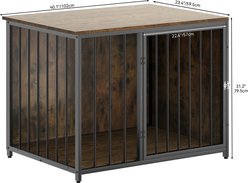 Yitahome Furniture-Style Lockable Dog Crate, Dark Brown, 40-in slide 2 of 5