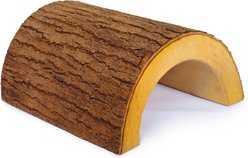 A&E Cage Company Natural Half Log Reptile Hideout, Brown, Medium