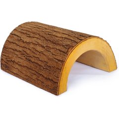 A&E Cage Company Natural Half Log Reptile Hideout, Brown, Medium