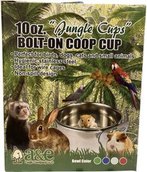 A&E Cage Company Stainless Steel Bird Coop Cup with Ring & Bolt, 10-oz slide 2 of 3