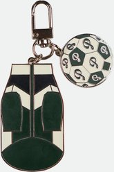 pupp st. Block Party Keychain Dog Collar Accessory, Green