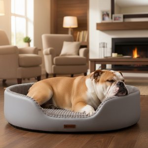 Kylinsure Waterproof Comfort Orthopedic Dog & Cat Sofa Bed with Removable Cover & Ice Pad, Gray, Large