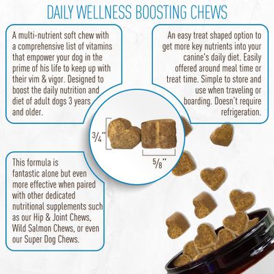 Show full view: Strawfield Pets Prime of Life Peanut Butter Flavored Soft Chew Multivitamin + Probiotic for Dogs, 120 count slide 6 of 10