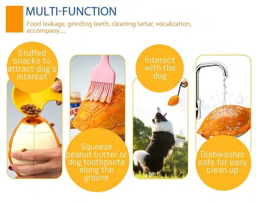 Show full view: Petopia Turtle Shell Interactive Dog Chew Toy, Mixed Green, Medium slide 8 of 11