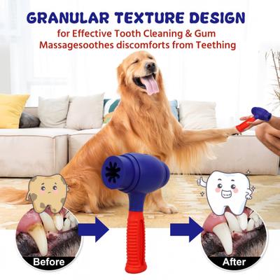 Show full view: Petopia Hammer Dog Chew Toy, X-Large: 6.88-in, Blue/Red slide 5 of 9