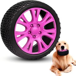 Petopia Tire Interactive Dog Chew Toy, Purple/Black, Medium