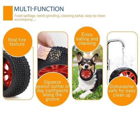 Show full view: Petopia Tire Interactive Dog Chew Toy, Red/Black, Large slide 5 of 11