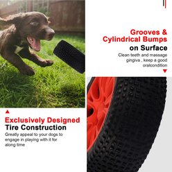 Petopia Tire Interactive Dog Chew Toy, Blue/Black, X-Large slide 2 of 9
