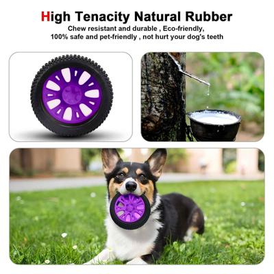 Show full view: Petopia Tire Interactive Dog Chew Toy, Purple/Black, Medium slide 2 of 11