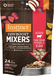 Instinct Raw Boost Mixers Beef Recipe Grain-Free Freeze-Dried Dog Food Topper, 6-oz bag