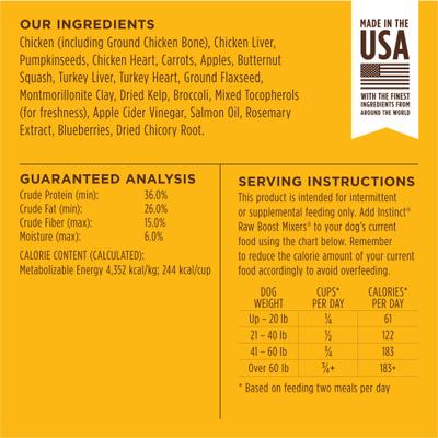 Show full view: Instinct Raw Boost Mixers Chicken Recipe Grain-Free Freeze-Dried Dog Food Topper, 6-oz bag slide 9 of 12
