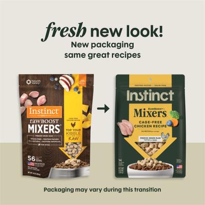 Show full view: Instinct Raw Boost Mixers Chicken Recipe Grain-Free Freeze-Dried Dog Food Topper, 14-oz bag slide 3 of 12