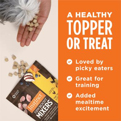 Show full view: Instinct Raw Boost Mixers Chicken Recipe Grain-Free Freeze-Dried Dog Food Topper, 6-oz bag slide 8 of 12