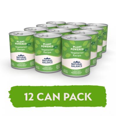 Show full view: Natural Balance Vegetarian Formula Canned Dog Food, 13-oz, case of 12 slide 5 of 11