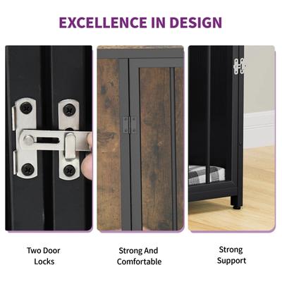 Show full view: Yitahome Furniture-Style Lockable Dog Crate, Dark Brown, 40-in slide 5 of 6