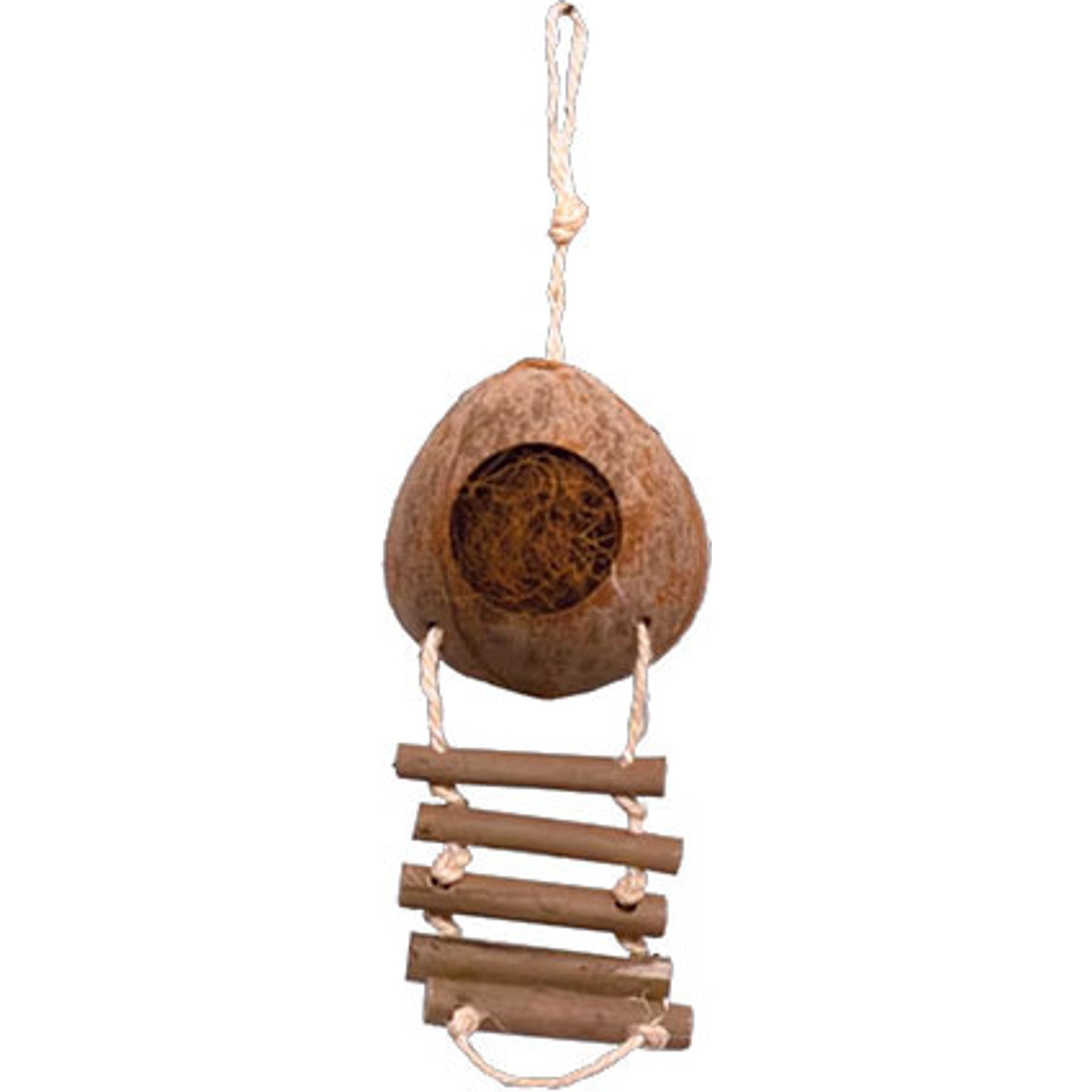 A&E Cage Company Coco Reptile Hideaway with Rope Ladder, Brown, Small
