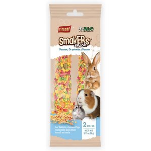 Vitapol by A&E Cage Company Smakers Stick Popcorn Small Animal Treats, 2 count