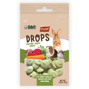Vitapol by A&E Cage Company Yogurt Drops Vegetable Small Animal Treats, 2.65-oz bag