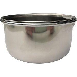 A&E Cage Company Stainless Steel Bird Coop Cup with Ring & Bolt, 10-oz