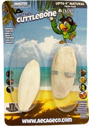 A&E Cage Company 4-in Natural Cuttlebone Bird Treats Twin Blister Pack, 2 count