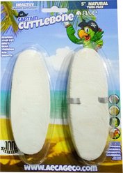 A&E Cage Company 5-in Natural Cuttlebone Bird Treats Twin Blister Pack, 2 count