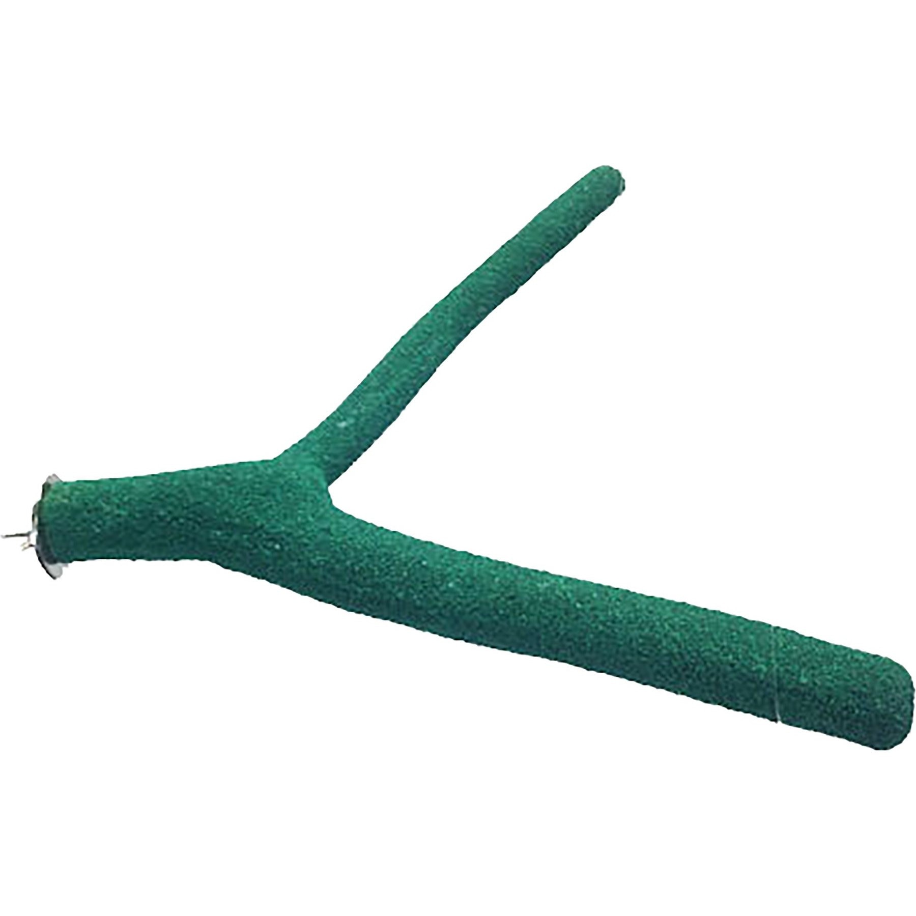 Happy Beaks by A&E Cage Company Forked Sand Covered Bird Perch, Green, Medium
