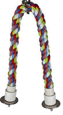Show full view: Happy Beaks by A&E Cage Company Cotton Cable Bird Perch, Multicolor, 22 x 0.75-in slide 2 of 2