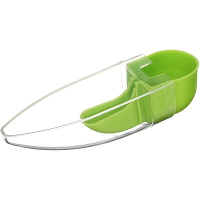 A&E Cage Company A&E Cage Company Plastic Bullter Feeder Bird Bowl, White, 2-oz