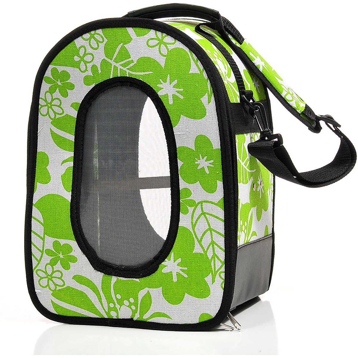 Happy Beaks by A&E Cage Company Soft Sided Travel Bird Carrier, Green, Small