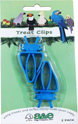 A&E Cage Company Cuttlebone/Treat Clip Bird Feeding Accessory, Grey, 2 count