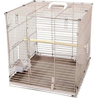 A&E Cage Company A&E Cage Company Folding Travel Bird Carrier, sandstone