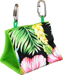 Happy Beaks by A&E Cage Company Soft Sided Tent Bird Bed Toy, Multicolor, Small