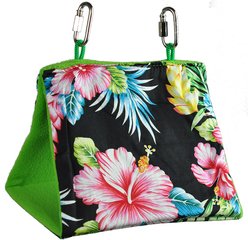 Happy Beaks by A&E Cage Company Soft Sided Tent Bird Bed Toy, Multicolor, Large