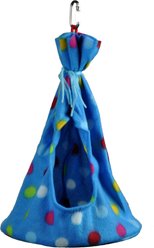 Happy Beaks by A&E Cage Company Fleece TeePee Bird Bed Toy, Medium, Multicolor